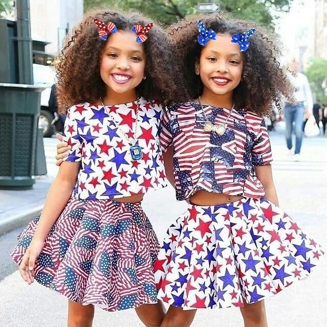 Pinzas de cabello patrióticas 6 piezas para niñas miniatura 5