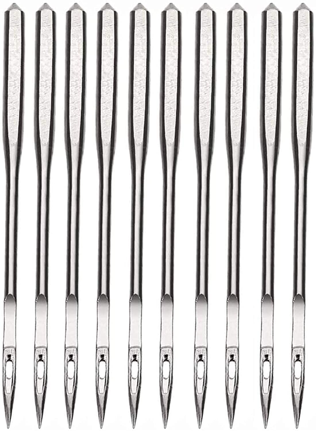 10 Pcs Sewing Machine Needles, Size 80/12, Universal Flat Shank Sewing Needles for Home Sewing Machine, Durable Iron Alloy Regular Point Needles for Most Domestic Machines