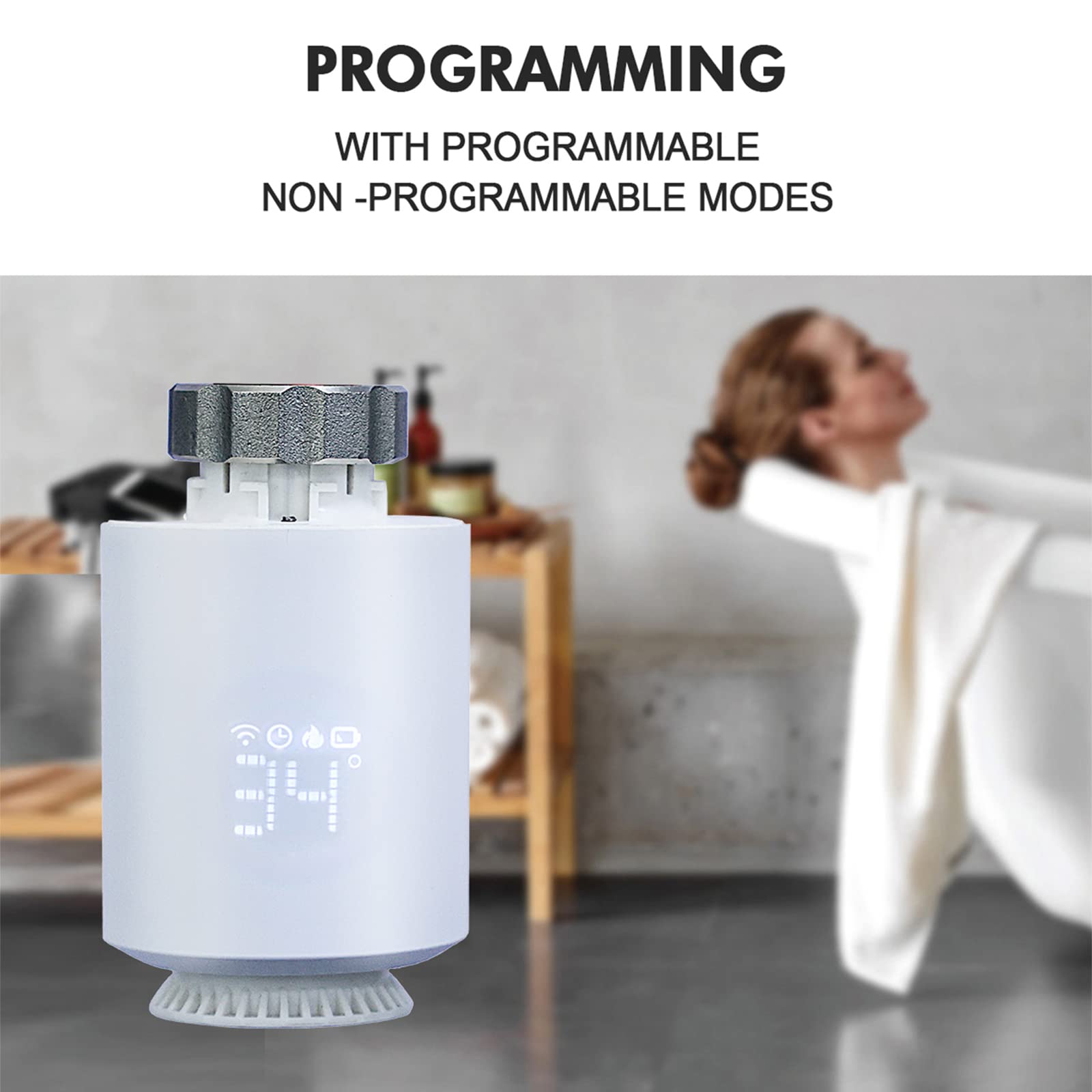 Zigbee Thermostat pour radiateur thermostatique programmable intelligent fonctionne avec Alexa Googlehome