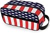 Portable Toiletry Bag Abstract American Flag USA Flag Travel Wash Bag Multifunction Cosmetic Bag Makeup Pouch Storage Bag for Women Men Boys Girls