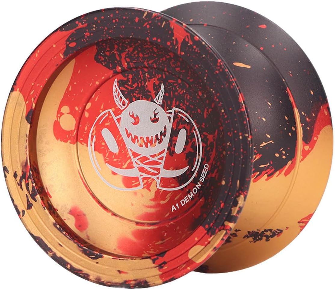 Yoyo Toy,Responsive Yoyo,2 Rotate Modes String Trick Metal for Adults with Bearing Yo Accessories Decompression Unresponsive Ball Kids Beginner (Golden) (Sorandy4ubei1dnzy-11)