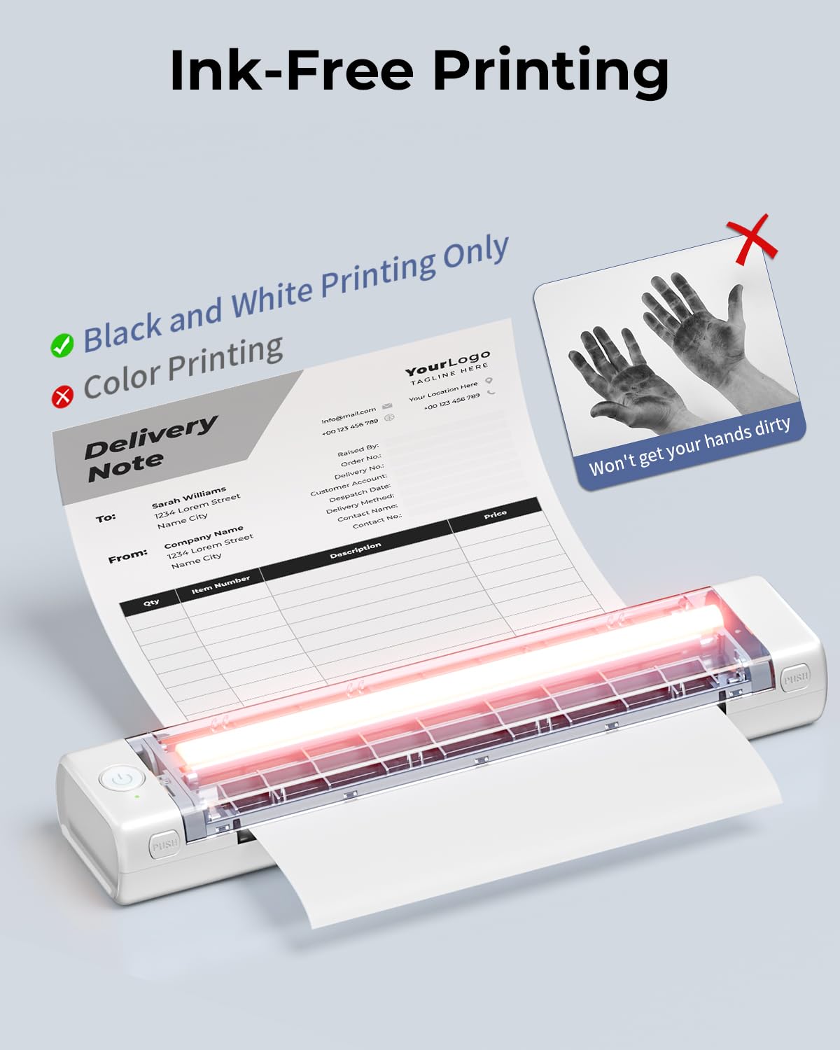 Phomemo M08F Mobiler Drucker A4 für Unterwegs Thermodrucker - Tragbarer Bluetooth Drucker für Den Heimgebrauch im Büro – Bild 5