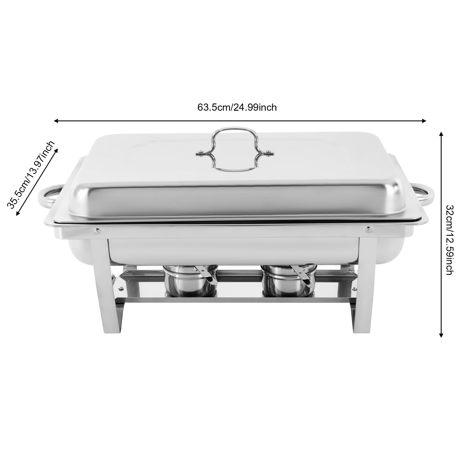 3 Grid Chafing Dish, 9 l rechaud set, roestvrij staal, met opvouwbare poten, warmtecontainer voor buffetten, eetcontainers, restaurants, gezinnen, feesten 3 Grid Chafing Dish, 9 l rechaud set, roestvrij staal, met opvouwbare poten, warmtecontainer voor buffetten, eetcontainers, restaurants, gezinnen, feesten