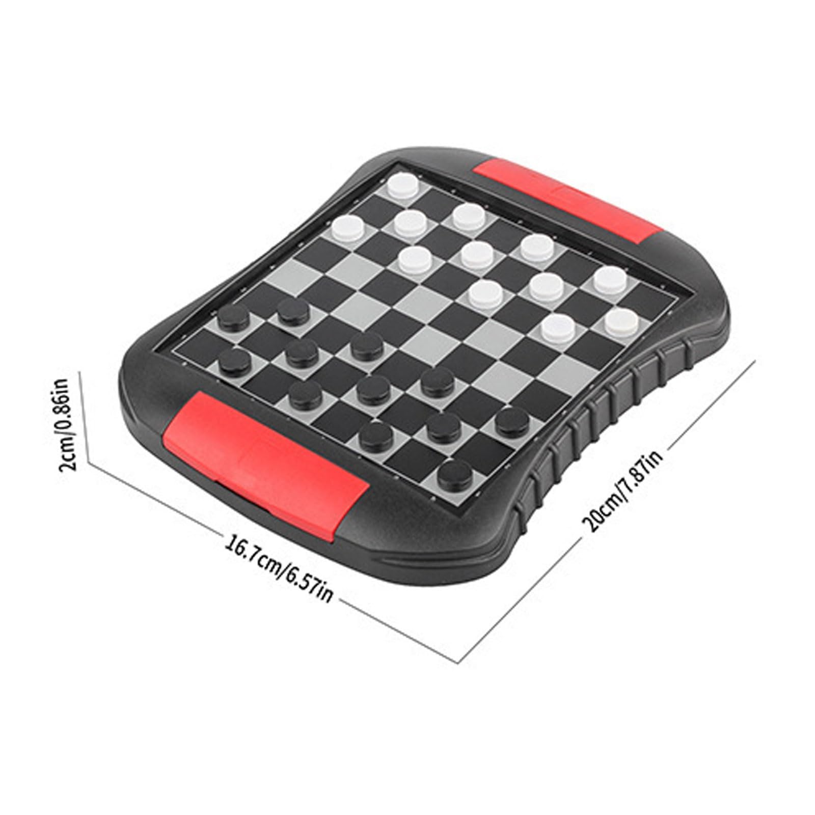 ajedrez magnetico Juego de Damas magnéticas, Juego de Mesa Plegable de Viaje con Almacenamiento for niños y Adultos(20 * 16.7 * 2.2cm)