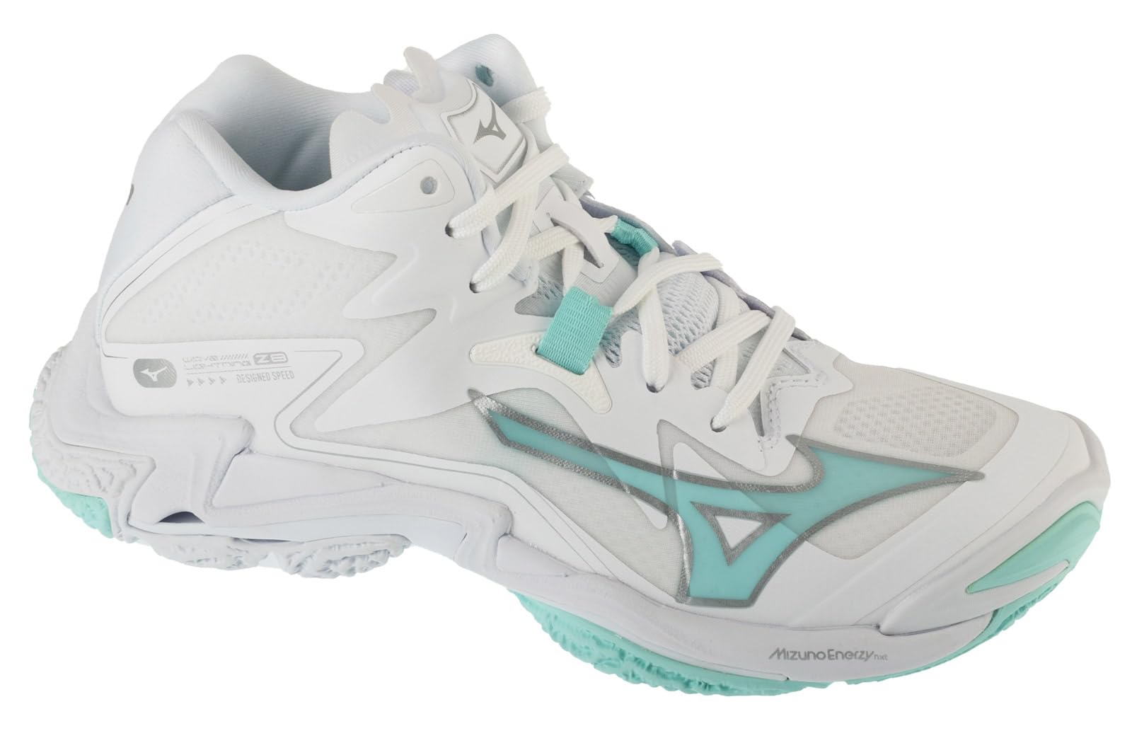 Mizuno Wave Lightning Z8 Mid V1GC240545 - Scarpe da pallavolo, da Donna, 42 EU, Colore: Bianco