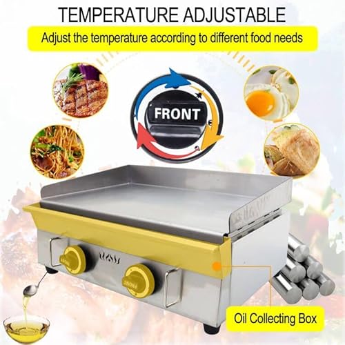 Techtongda L134222 Lpg Gas Grill Griddle, Stainless Steel Commercial Countertop Griddle Flat Top Grill thumb #3