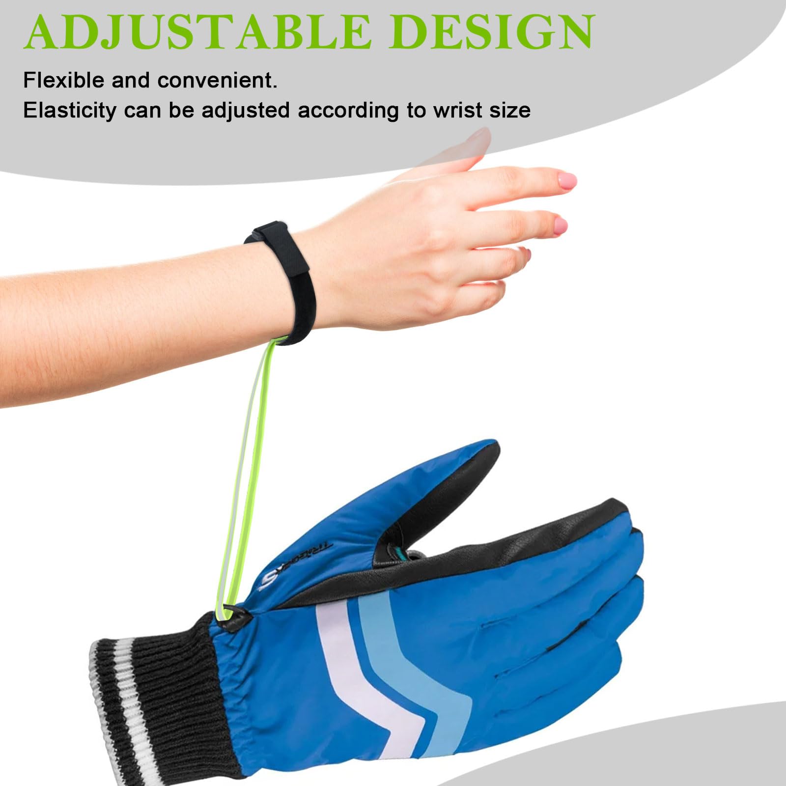 4 Stck Skihandschuhleine - Verstellbare Handschuhschlaufen Fr Ski &  Snowboard 4 Stck Handschuh Schlaufen