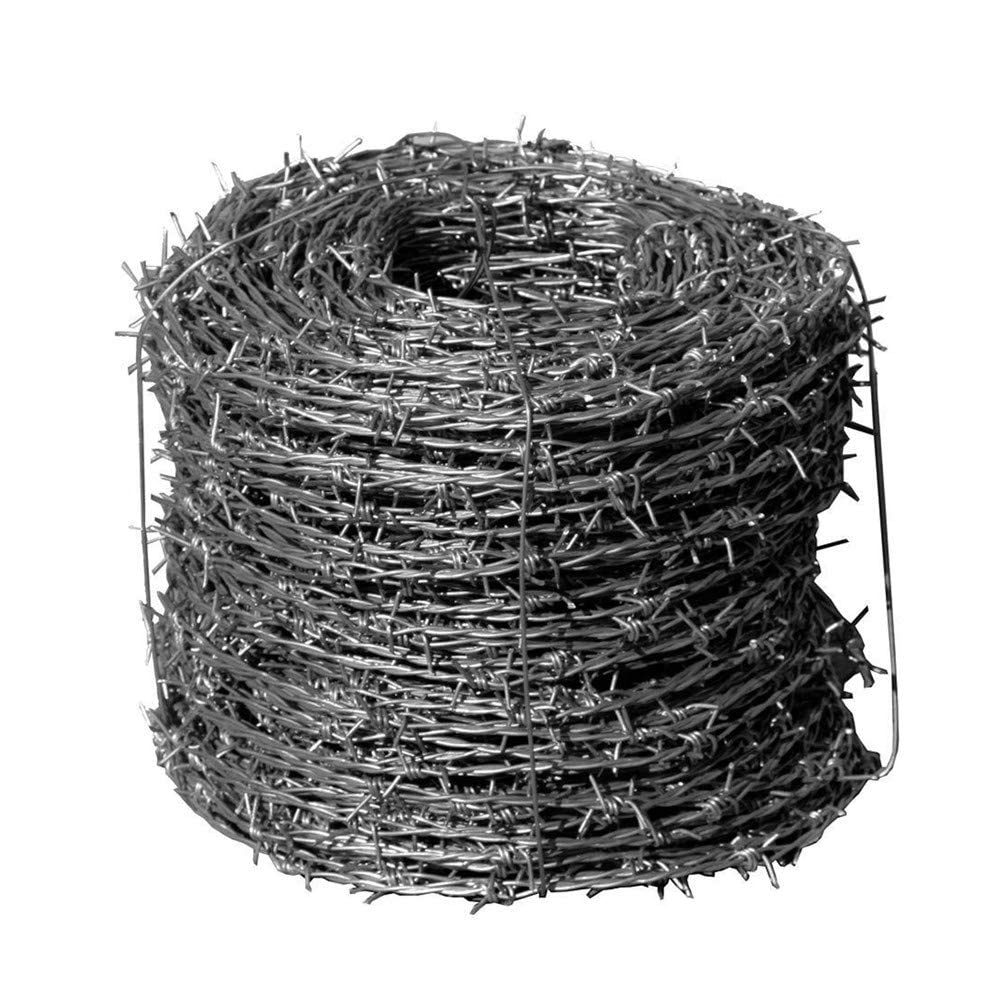 ROTOLO FILO ZINCATO SPINATO 2 FILI 4 PUNTE 1,8 mm RECINTO ANIMALI SELVATICI (100 m)
