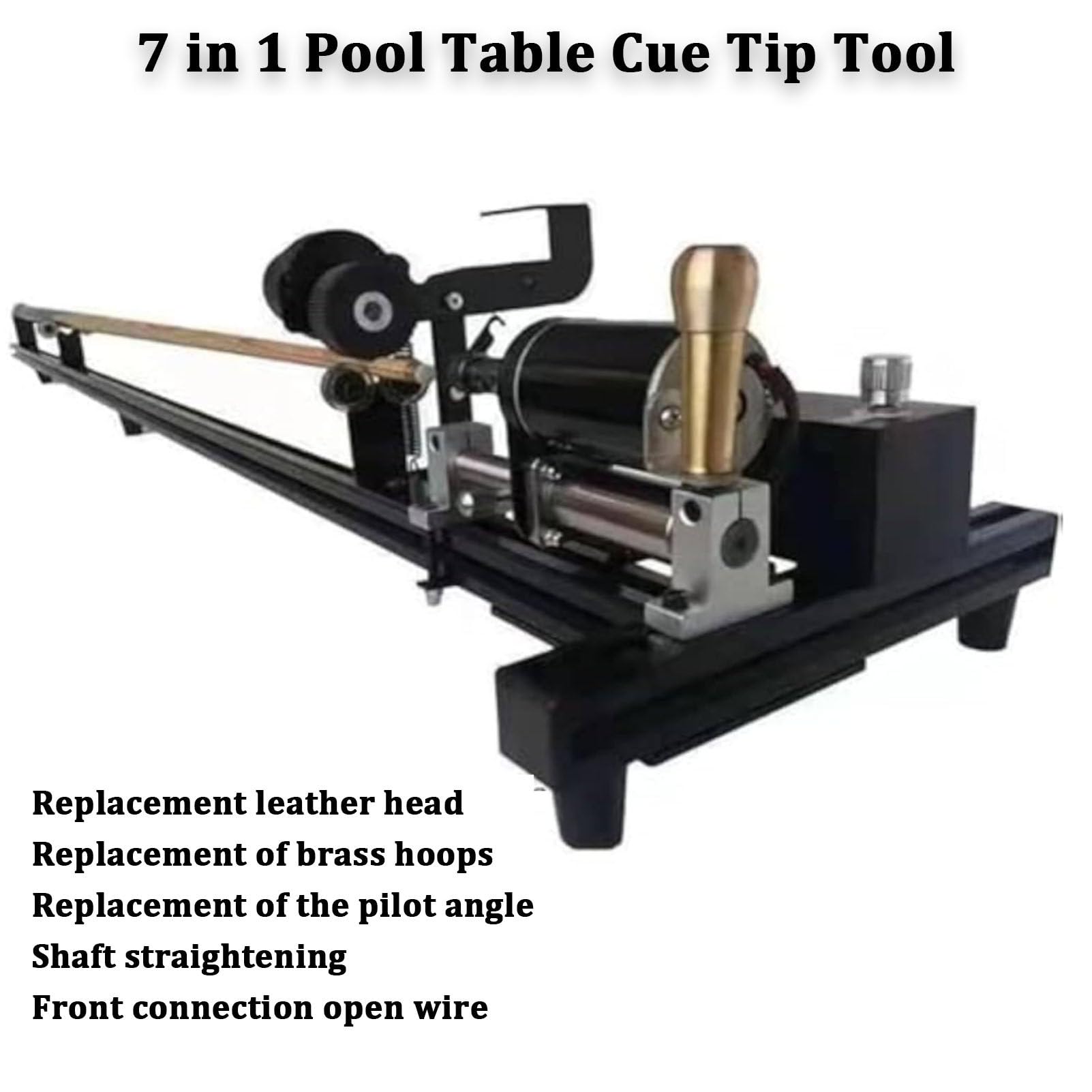 7 in 1 Pool Queue Drehmaschine Billard Queue Reparatur Tool Kit Multifunktions Snooker Queue Tip Repair