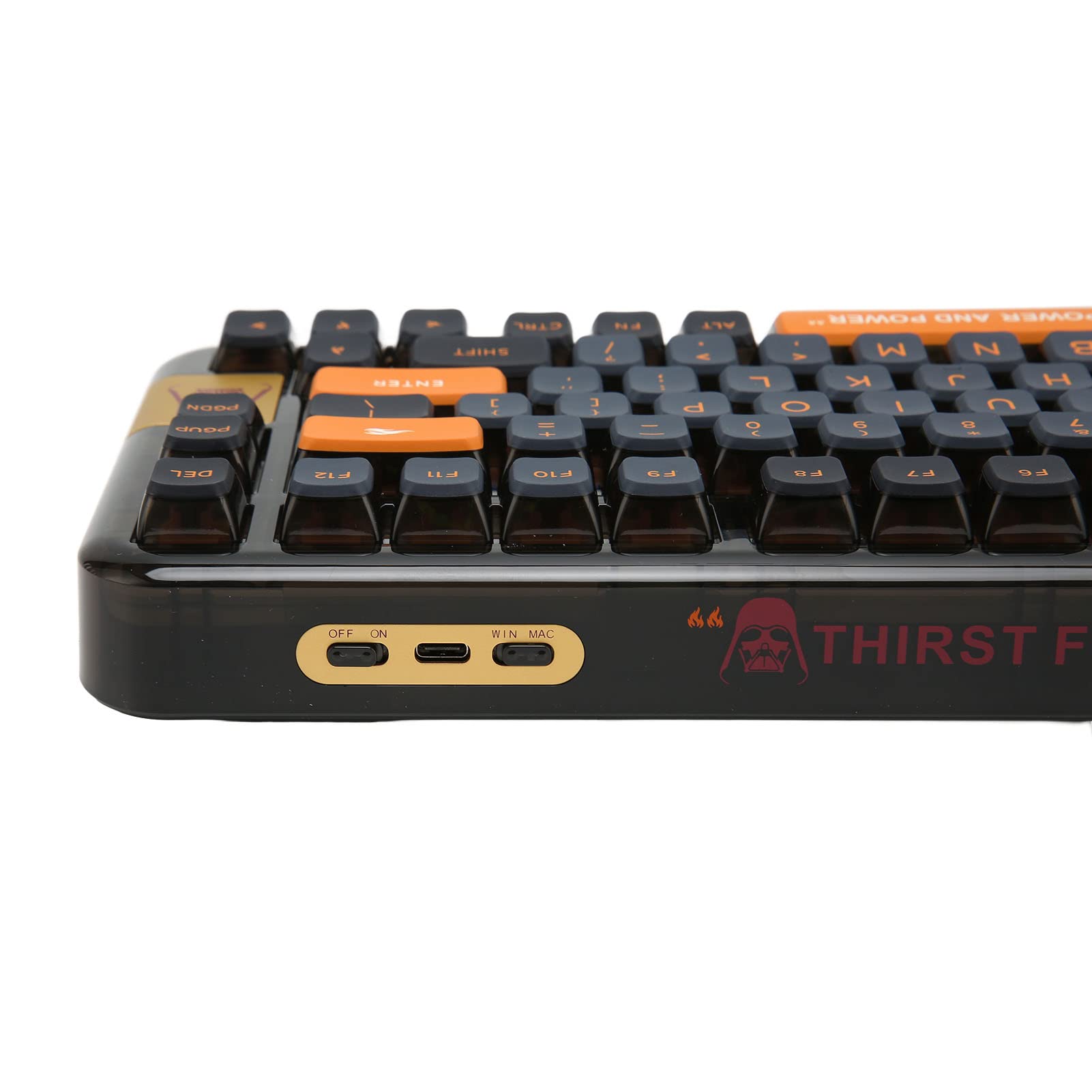Cocoarm Tastiera Gaming Trasparente RGB, 80 Tasti Struttura Gasket (BLACK)