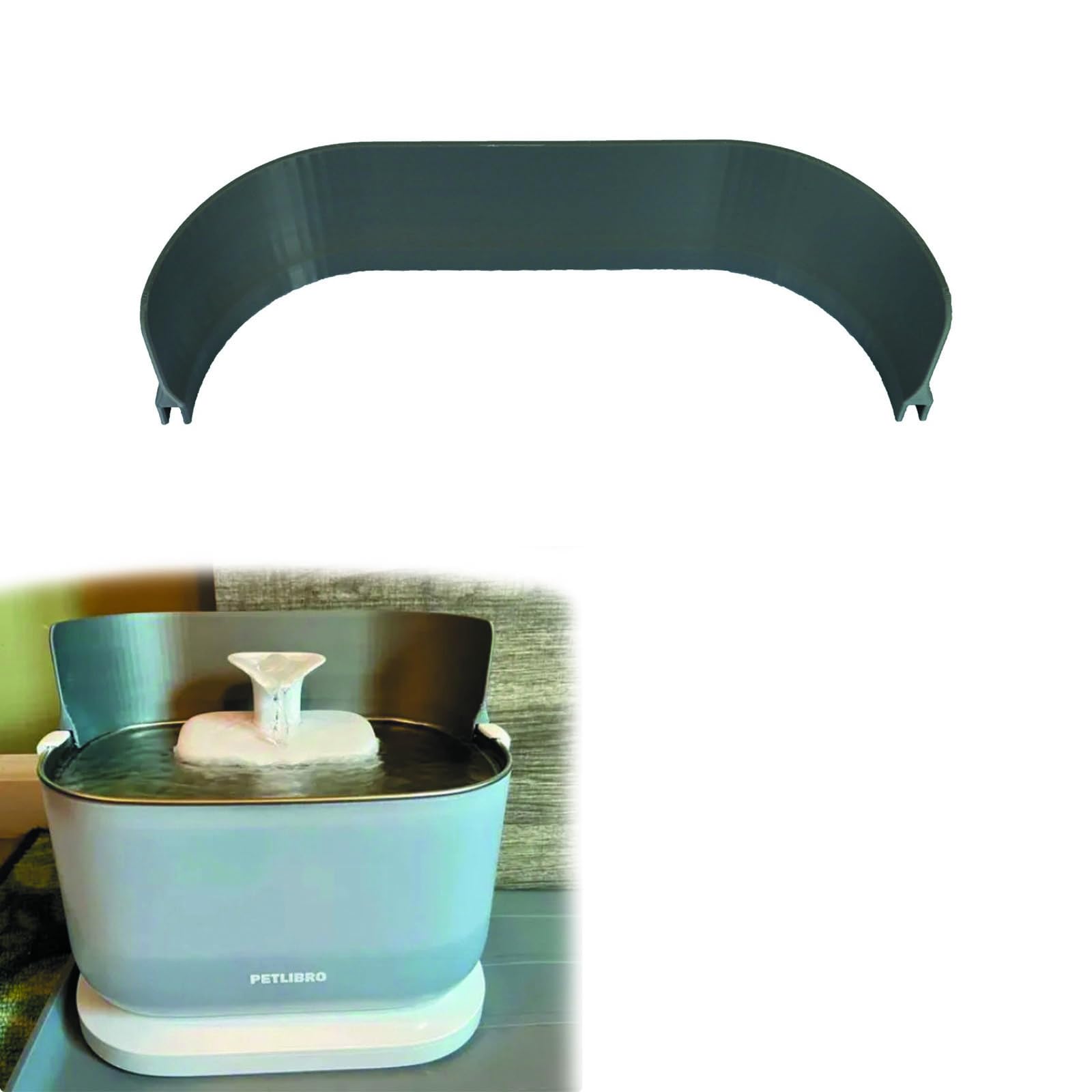 Splash Shield for PETLIBRO Cat Water Fountain - Compatible with 3L Dockstream 2 Models PLWF106/PLWF116/PLWF305,Prevent Water Spills, Easy Remove &