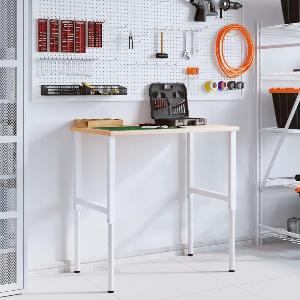 vidaXL Telai per Banco da Lavoro 2 pz in Metallo 55x(69-95,5) cm Grigi