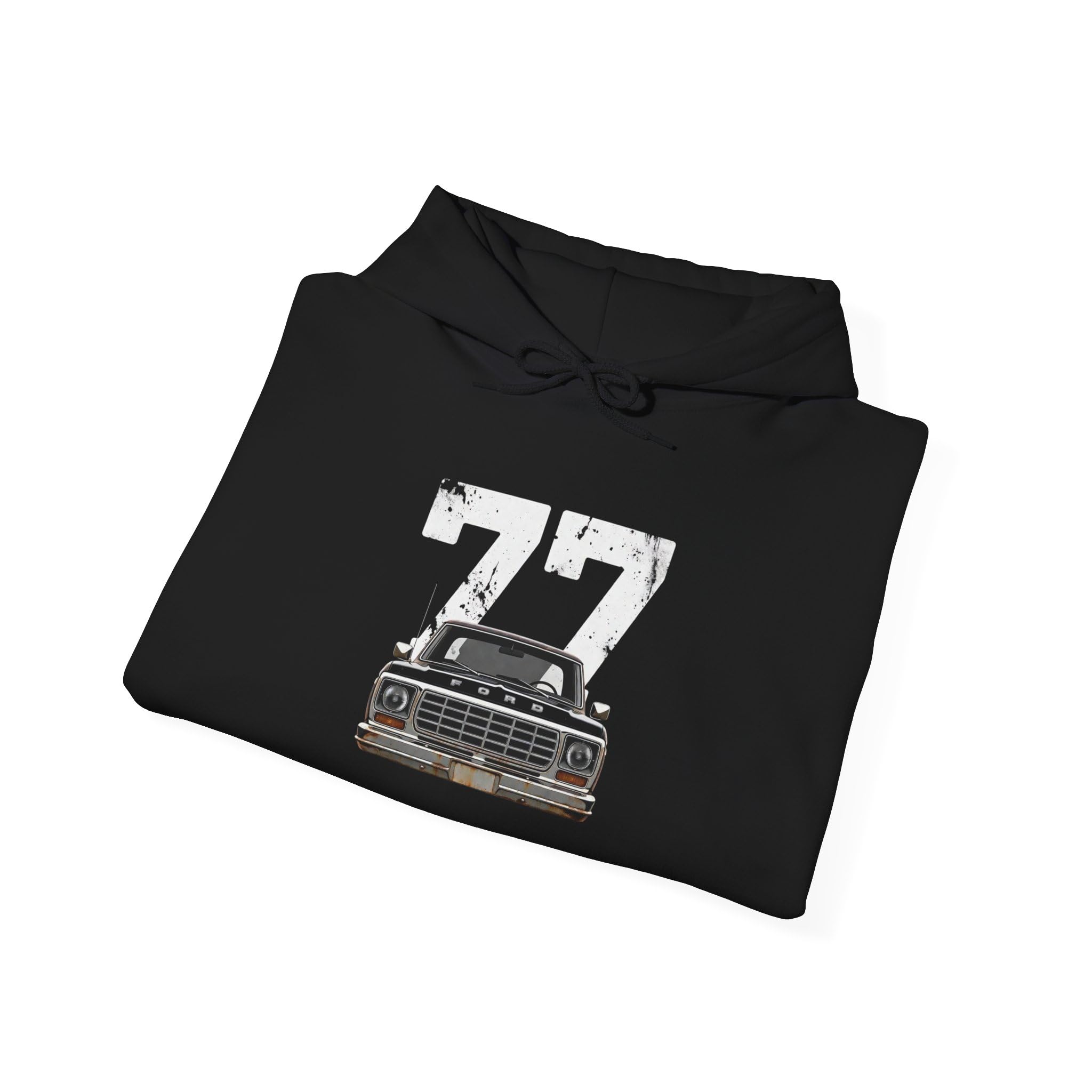 1977 F150 bluza z kapturem postarzana 77 klasyczna pickup truck styl vintage graficzny sweter prezent