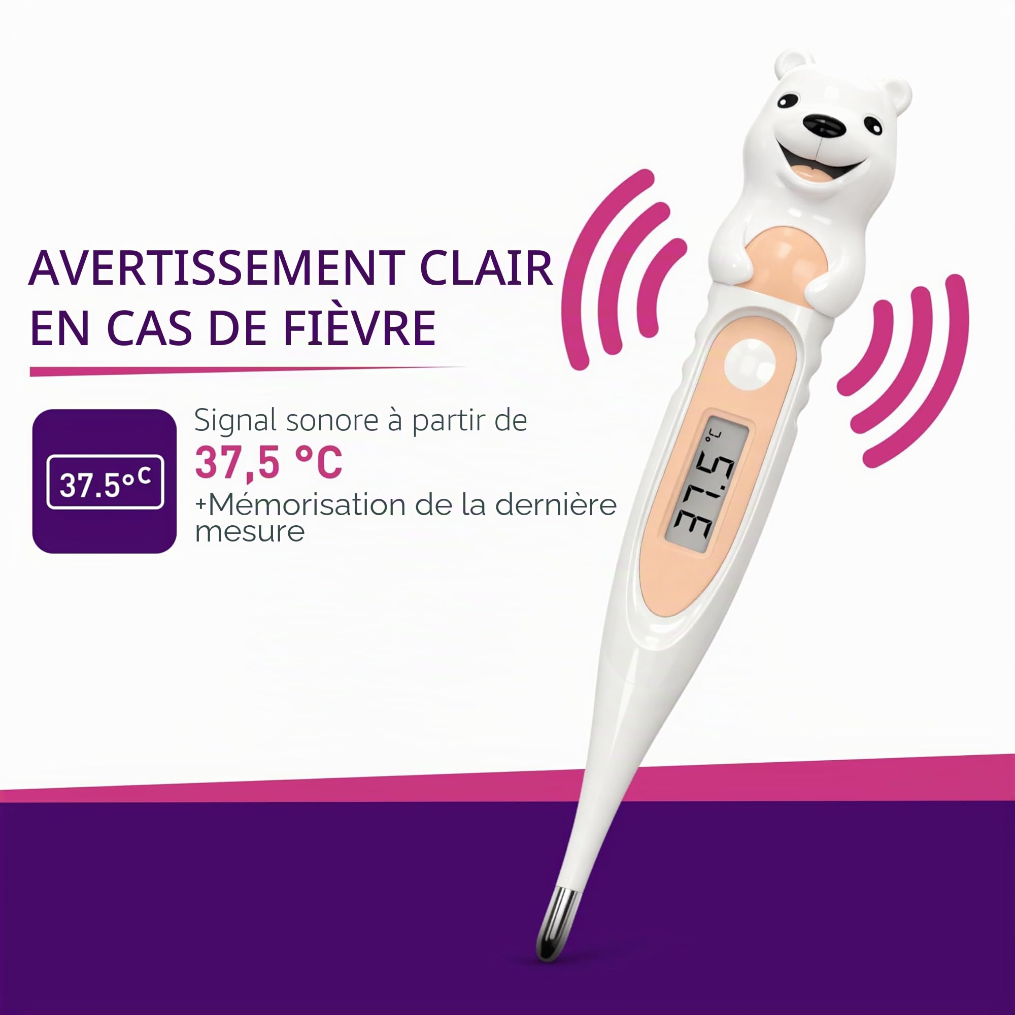 scala thermomètre clinique numérique SC 44 flex Speed ours polaire