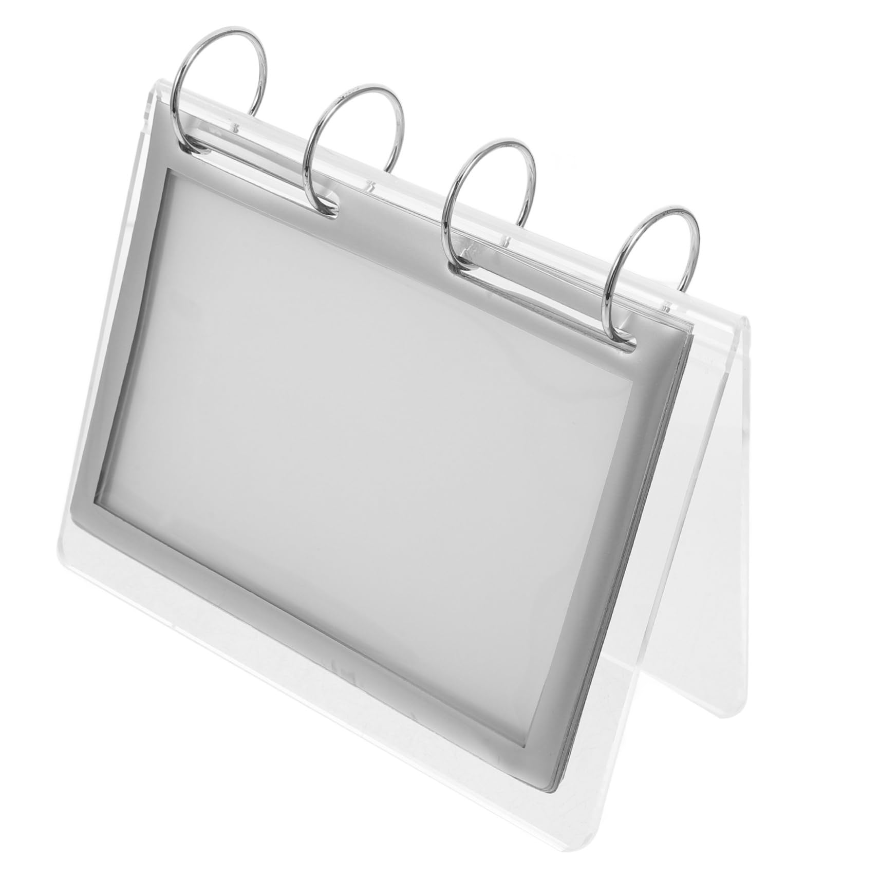 VILLCASE 4piezas Soporte De Exhibición Vertical Para Menús y Carteles Diseño Transparente y Estable Para Mesas Para Restaurantes y