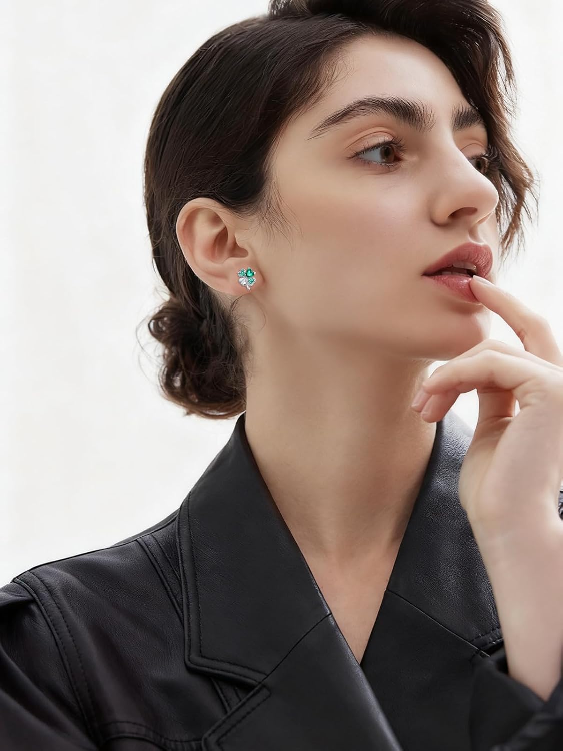 Dorunmo St Patricks Day Clover Earrings 925 Sterling Silver Celtic Knot Four Leaf Clover Stud Earrings Irish Shamrock Earrings St Patrick's Day Jewelry Gifts for Women - Image 5