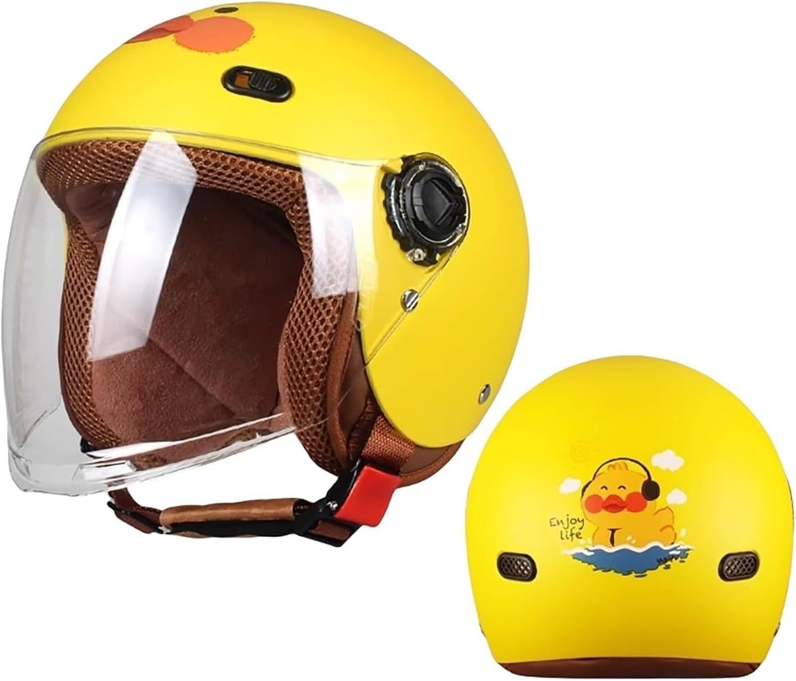 Casco Moto Bambini con Visiera HD, [Aero Stratos] Junior Guardian, Omologato ECE/DOT, [Cervical-Zero] Regalo Ragazzi Ragazze 3-12 Anni