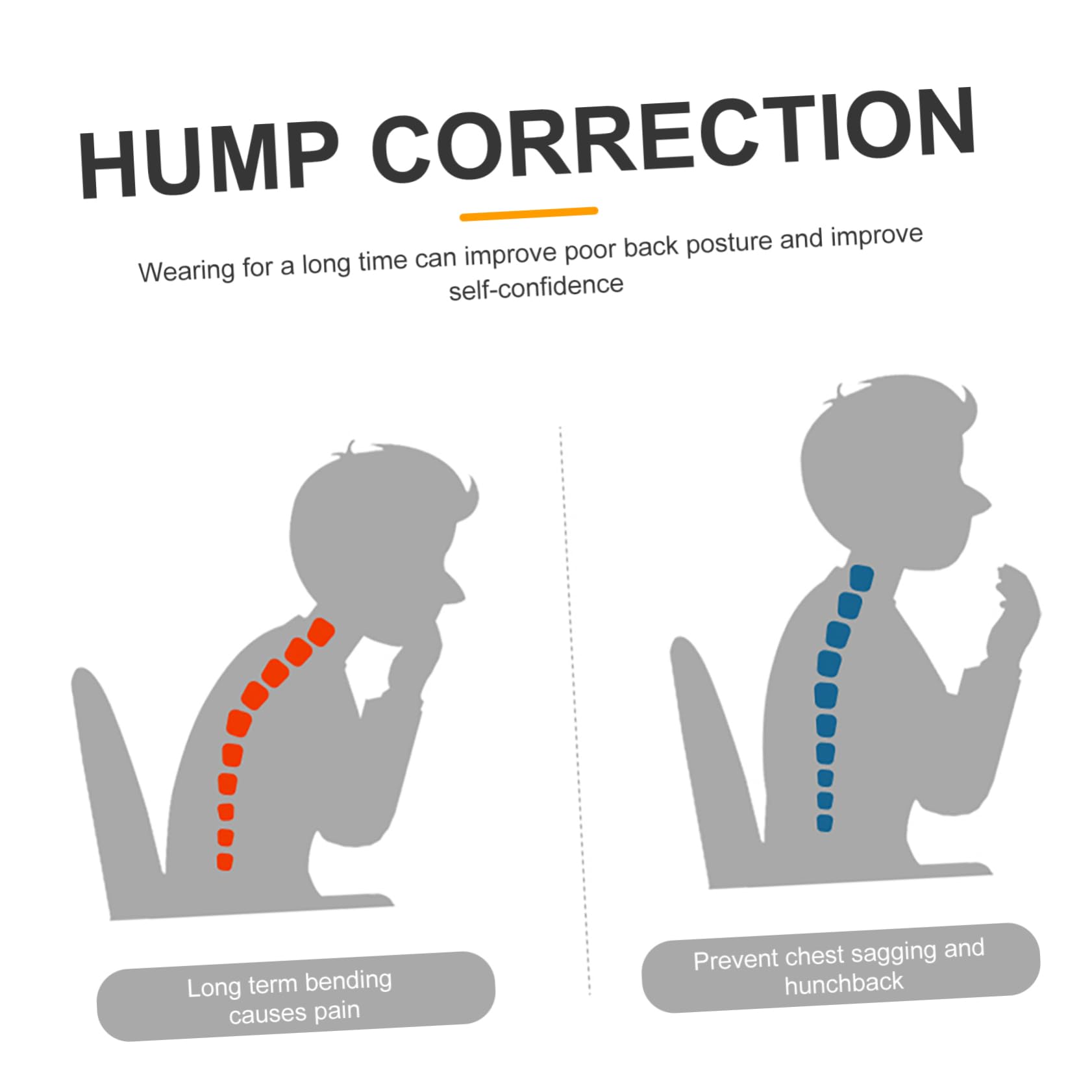 FRCOLOR Magnetic Humpback Belt Upper Brace for Posture Comfy Shoulder Support Breathable Material