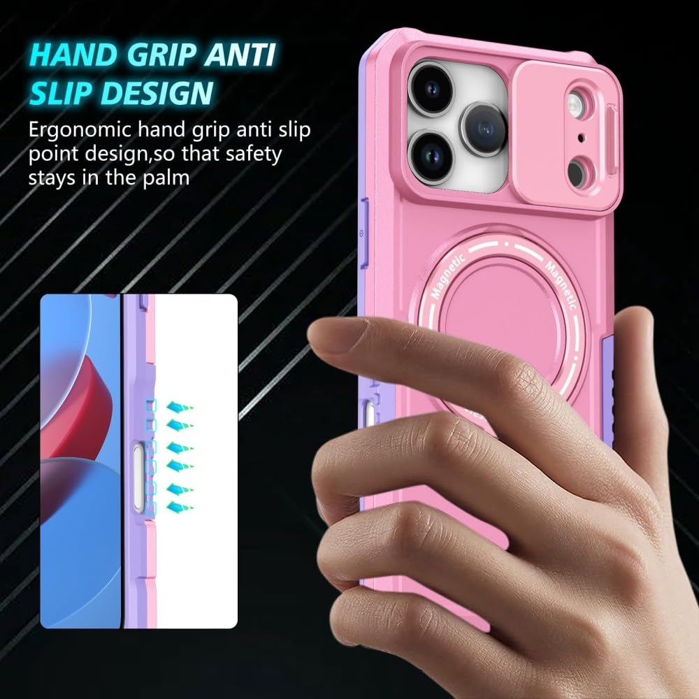 Generic Coque compatible avec iPhone 14 Pro Max (couleur : noir) anneau rotatif support rigide en silicone