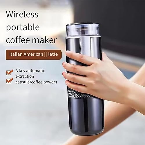 Miniatura 2 de Cafetera Portátil Para Coche, Cafetera De Cápsulas Con Carga USB, Recargable Y Portátil, Batería De 1200 MAh, Compacta Y Ligera Para Casa, Oficina,