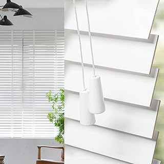 Wood Horizontal Window Blinds,with Tapes,50mm Wood Slats,Real Wood Venetian Blinds,Light Filtering Room Darkening Venetian Shutter,White Venetian Window Blinds,WxH-70x100cm/28x39in