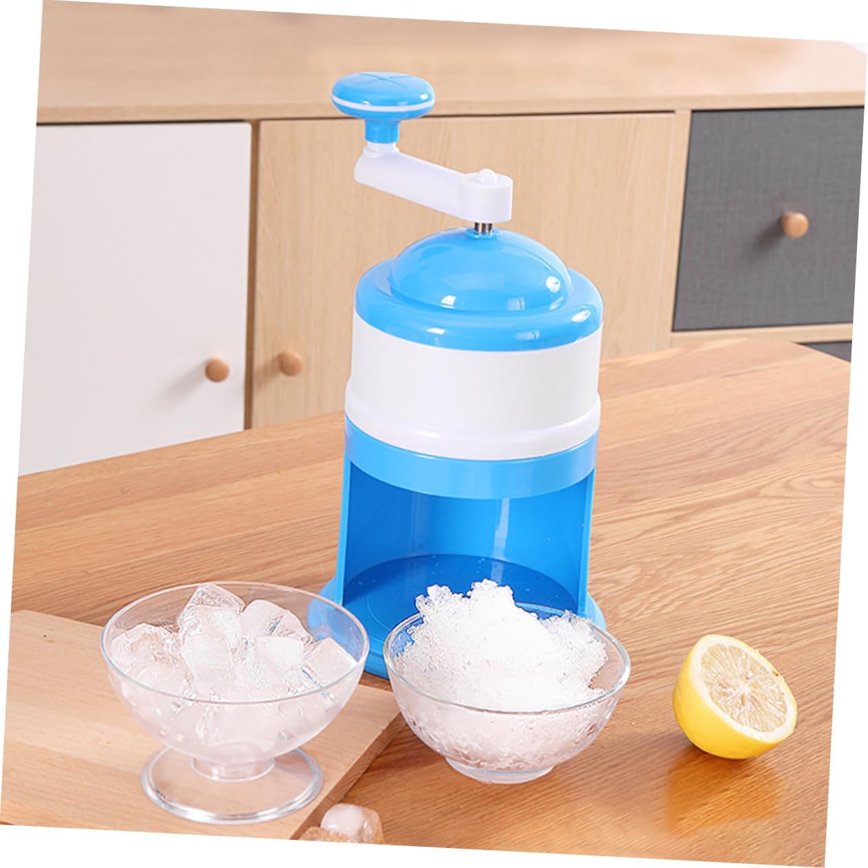 COLLBATH Manual Ice Hand Ice Shaver Machine Household for Shaved Ice Snow Cones Slush Thicker Non
