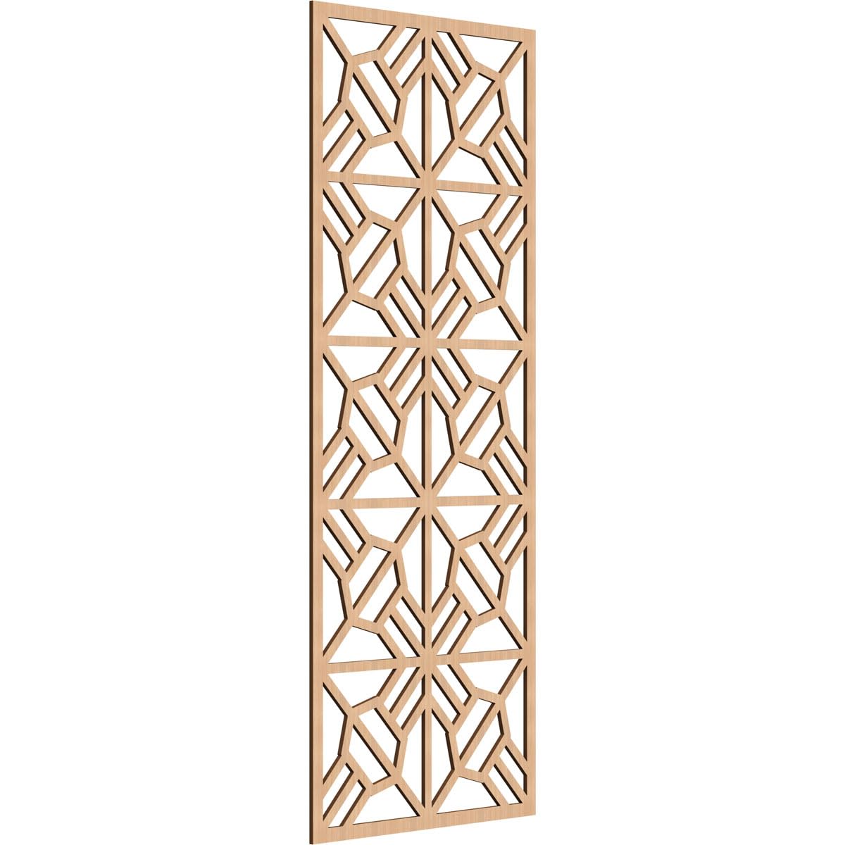 23 3/8"W x 59 3/8"H x 1/4"T Auburn Decorative Fretwork Wood Wall Panels, Hickory