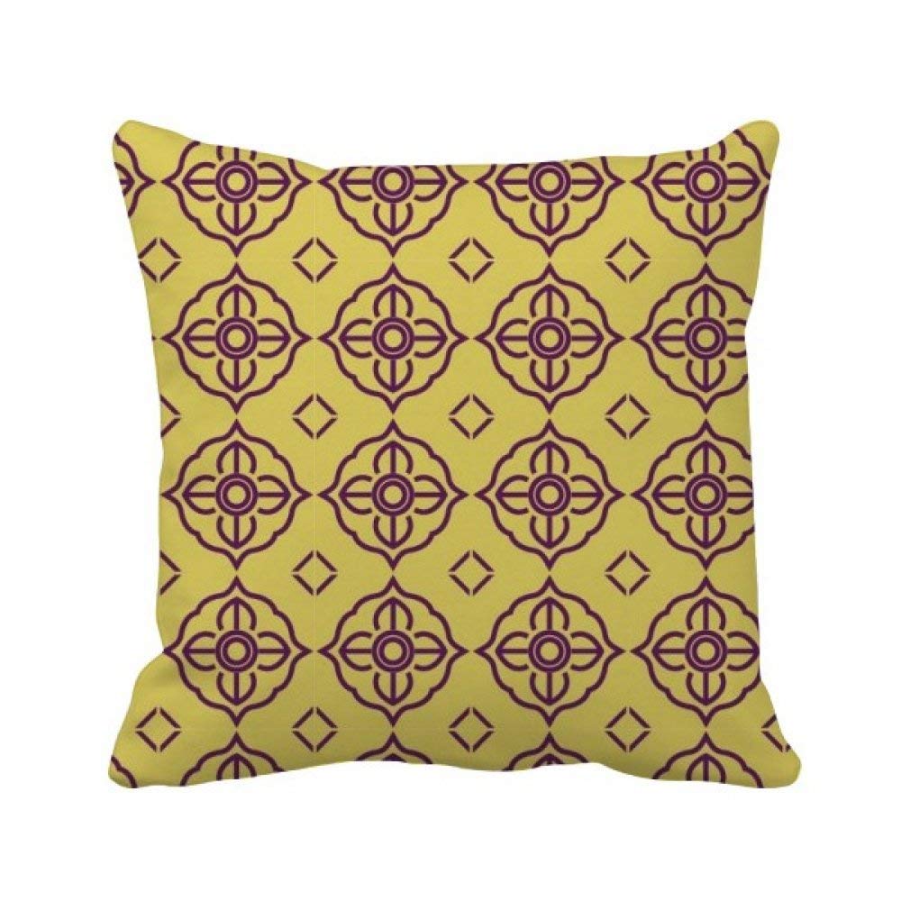 Housse de coussin carrée motif Thaïlande doré violet pour raviver un canapé terne