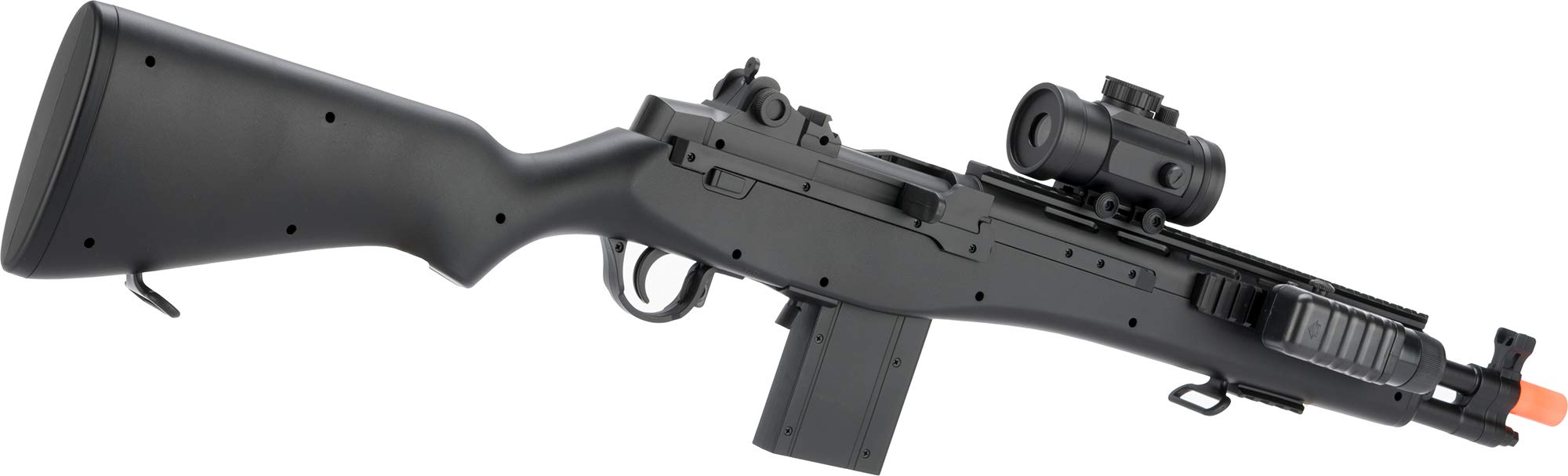 Evike Airsoft - US Socom Airsoft M14 Full Size Cycling Action Powered Rifle + Red Dot + Flashlight