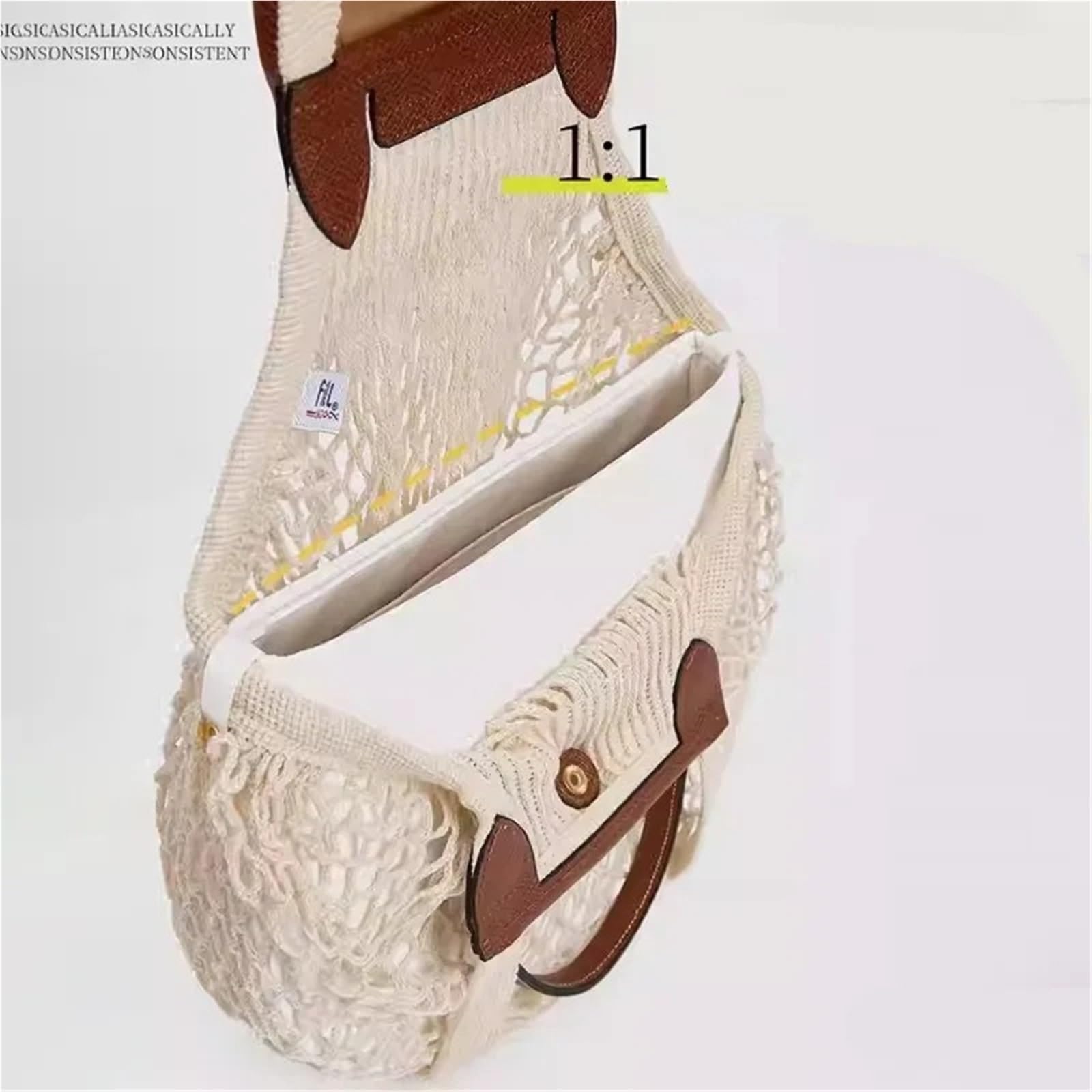 Organizador de Bolso para Longchamp Filet, Forro de Bolsa de Malla(Insert Large White)