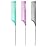 Goodofferplace 3 PCS Rat Tail Combs Parting Rattail Teasing Fine Tooth Comb with Metal Pick for Curly Hair,Detangling Parting Combs for Women for Braiding,Styling Hair(Green Purple Grey)