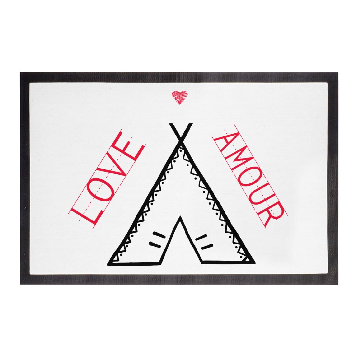 Paillasson Tipi Phases de la Lune pour stopper la saleté, tapis entrée 75x50