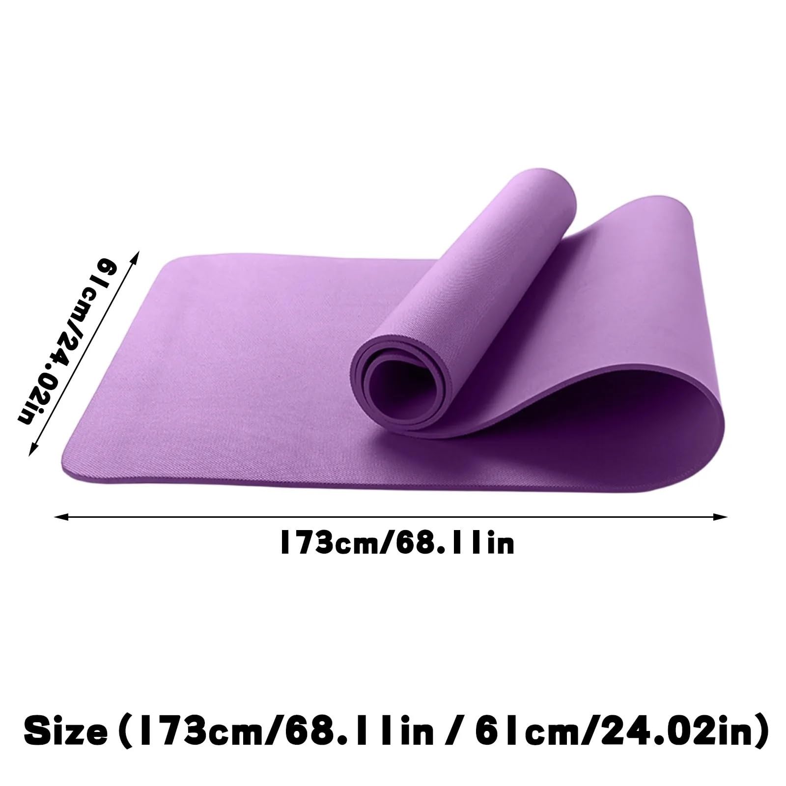 Tapete De Yoga Esterillas de Yoga for ejercicio, colchoneta deportiva for Fitness, antideslizante, for Pilates, gimnasia y equipos, goma, 1 ud
