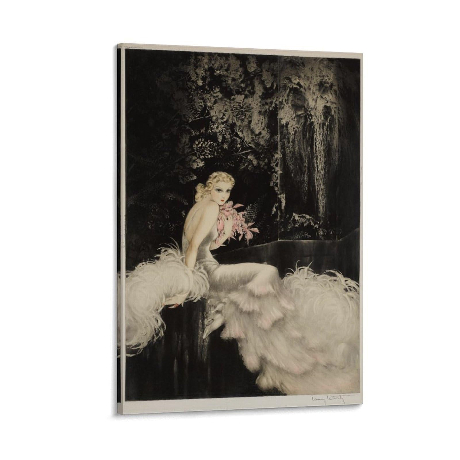 Louis Icart impression sur toile orchidée 60x90 tableau décoration mural - 8