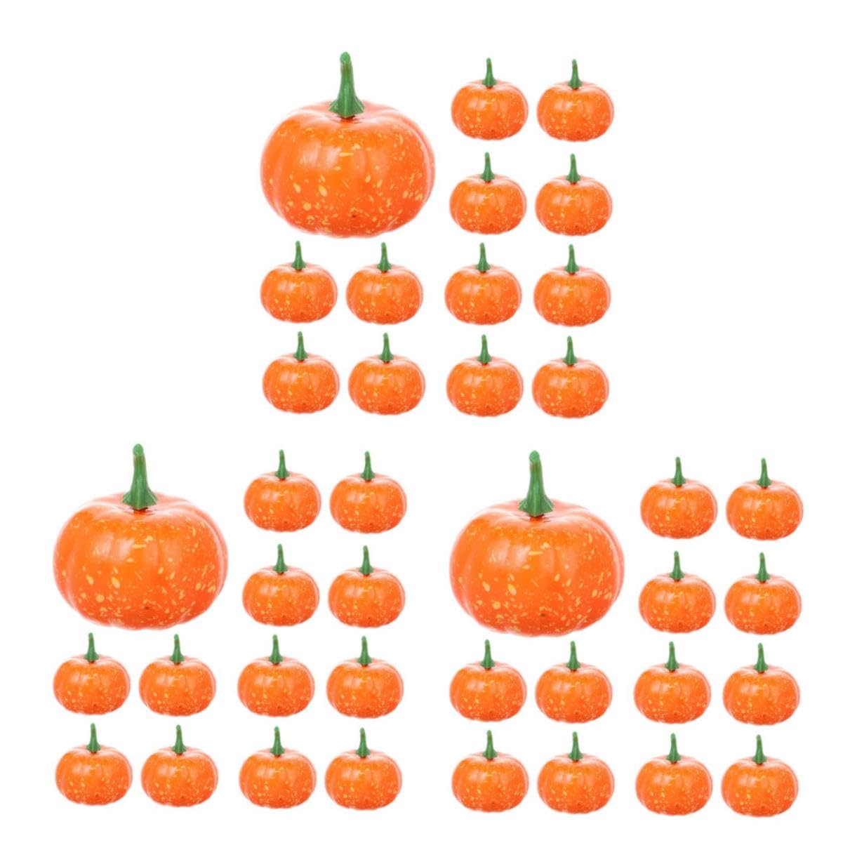 Zerodeko 3 Set Zucca Di Schiuma Di Simulazione Vacanza Gonfiabili Di Halloween Zucche Decorazioni Autunnali Lanterna Di Zucca Portatile Di Halloween Ghirlanda Orange Schiuma 16 Pezzi * 3