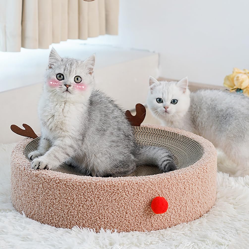 Amazon | 猫用爪とぎ 丸型 爪とぎ ベッド 爪研ぎ 猫 猫爪研ぎ