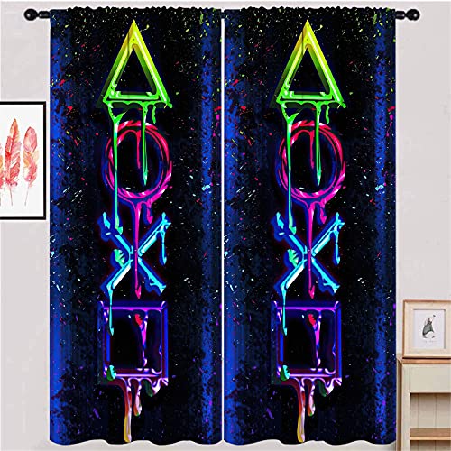 Gy Gaming Curtains, Rod Pocket Baby Boy Gamer Curtain Panels Teens Video Games Bedroom Decor Gamepad Drapes For Men Living Room Window Treatment Fabric, 42X63 Inch #TOP1