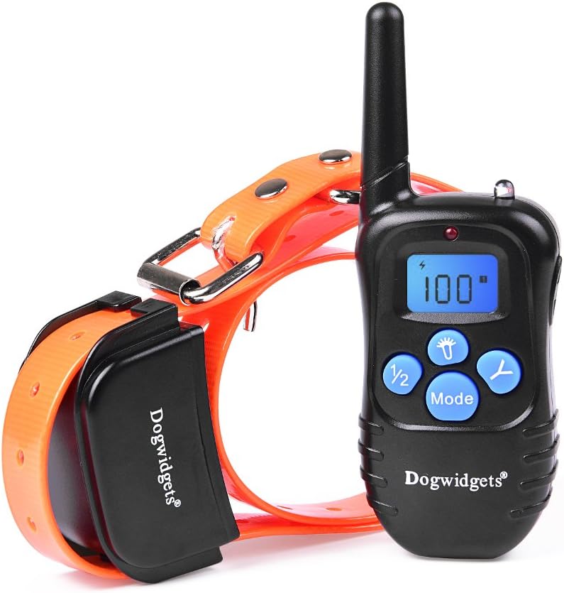 DW-17 Dog Training Collar with Remote 100 Levels of Shock Vibration Warning Sound Beep Rechargeable 330 Yards Pet Trainer