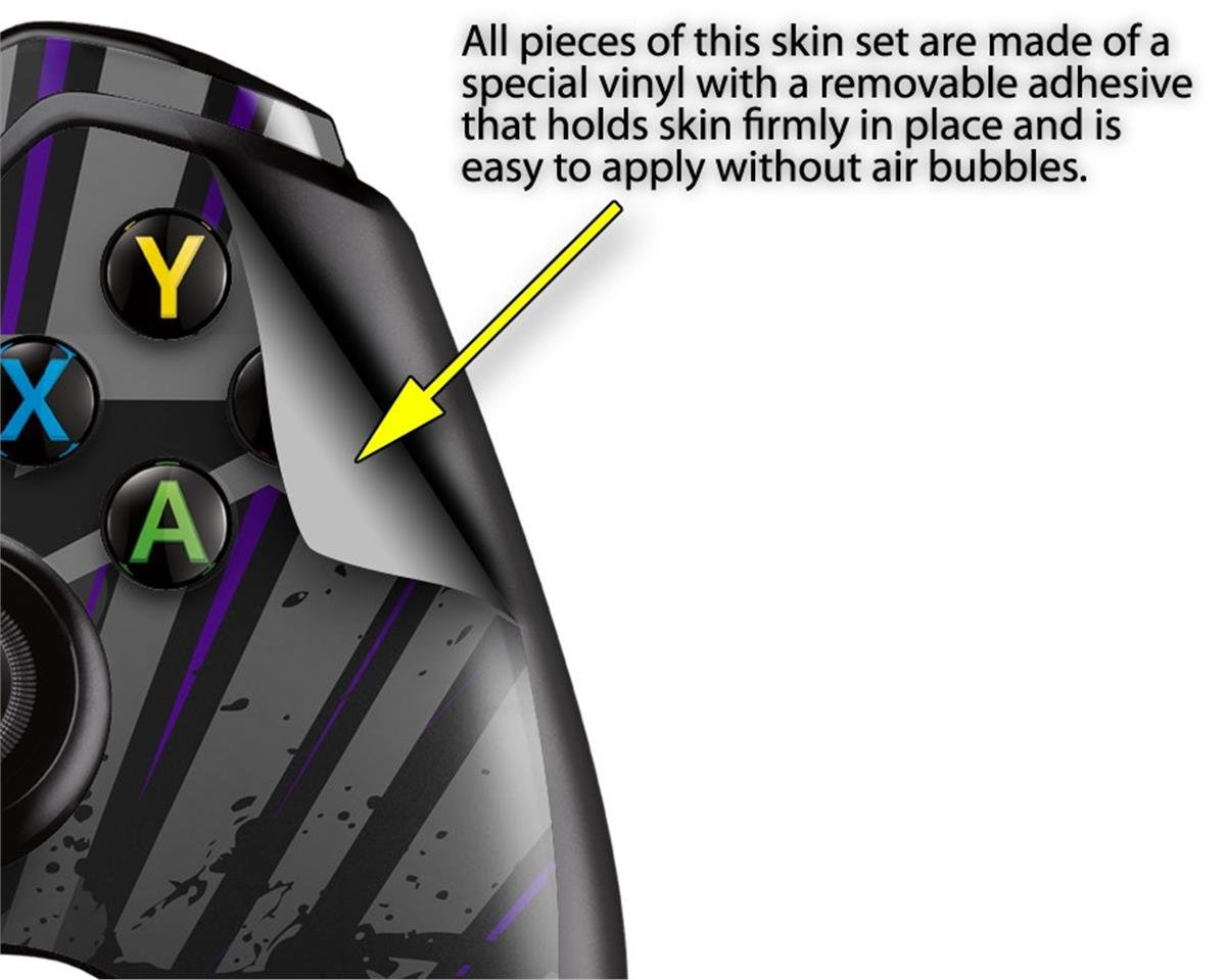 Baja 0023 Purple - Holiday Bundle WraptorSkinz Decal Style Vinyl Skin Wrap compatible with XBOX One Original Console, Kinect and 2 Controllers (GAMING SYSTEM NOT INCLUDED)