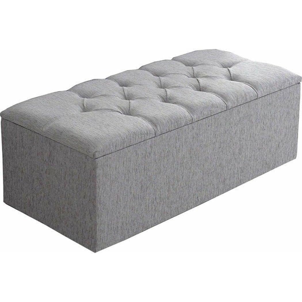 luxisleepltd Ottoman Bench Footrest, Ottoman Storage box for Living Room and Bedroom,Black,Silver,Cream,Crushed Velvet (Brown, L76cm,D33cm, H33cm)