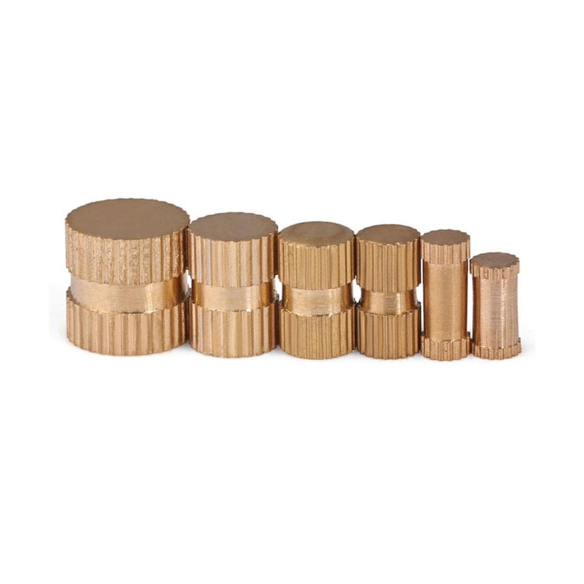Mosiężne radełkowane nakrętki gwintowane M3 M4 M5 M6 M8 M10 Nakrętka uchwytu z otworem ślepym do formowania wtryskowego(2pcs-m4x6x10)