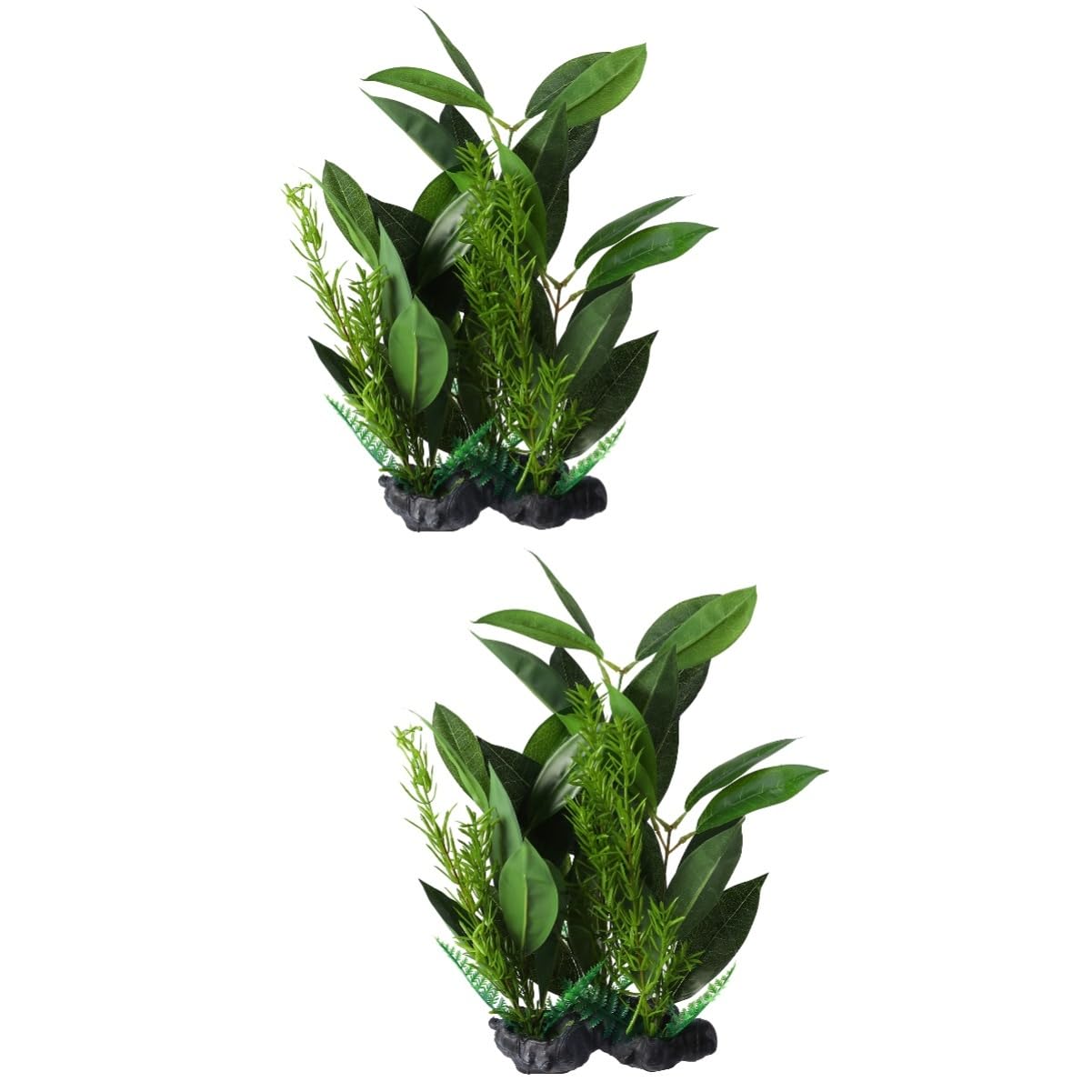 Happyyami 2stücke Künstliche Wasserpflanzen Für Aquarien wasserdichte Dekoration Mit Realistischer Kokospalme Für Fischbecken Und Terrarien Pflegeleicht Und Geruchlos Perfektes Heim Und