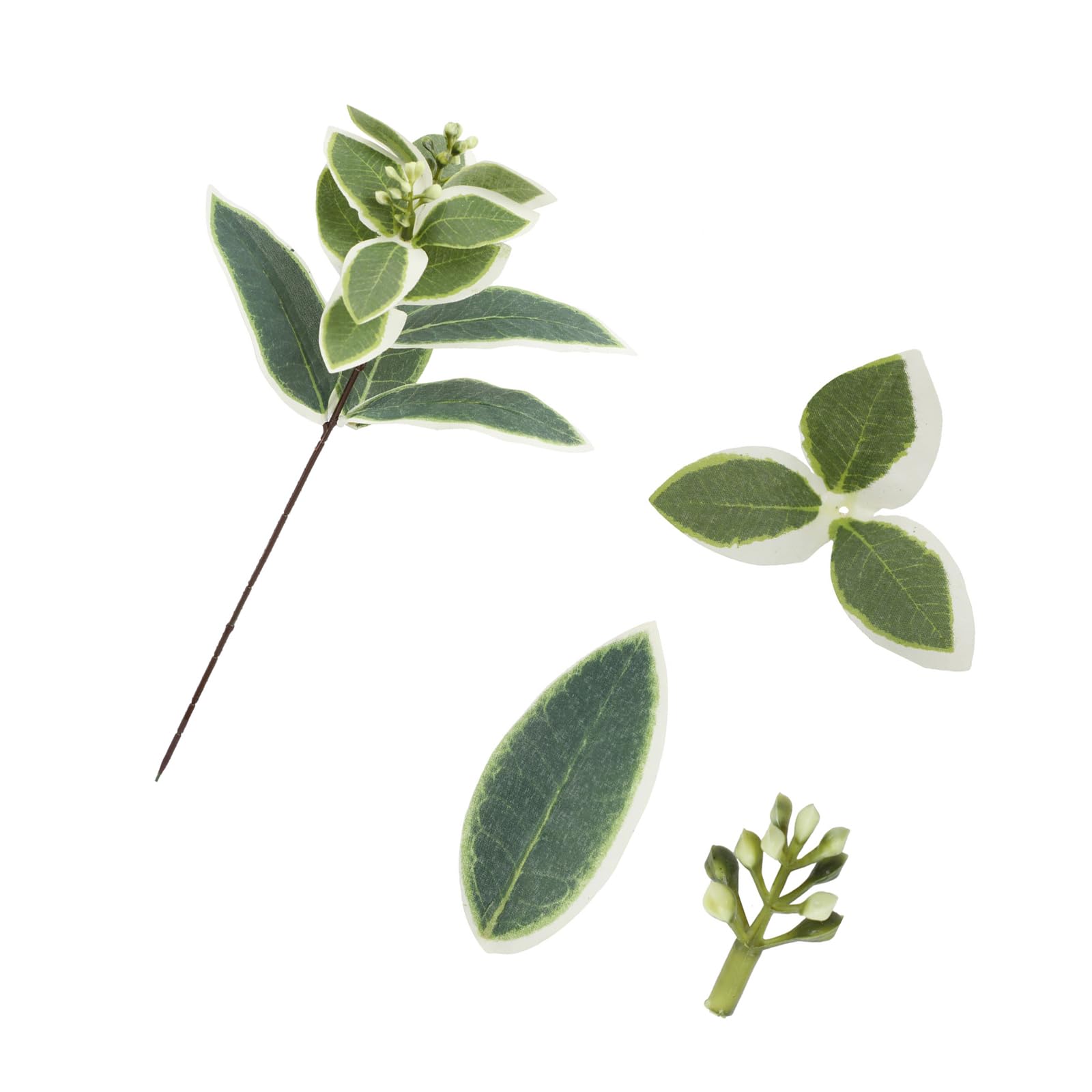 Nucelit 12Pcs Artificial Silk Leaves Stems Realistic Leaves Branches for Wedding Bouquets Home Decoration Artificial Stems