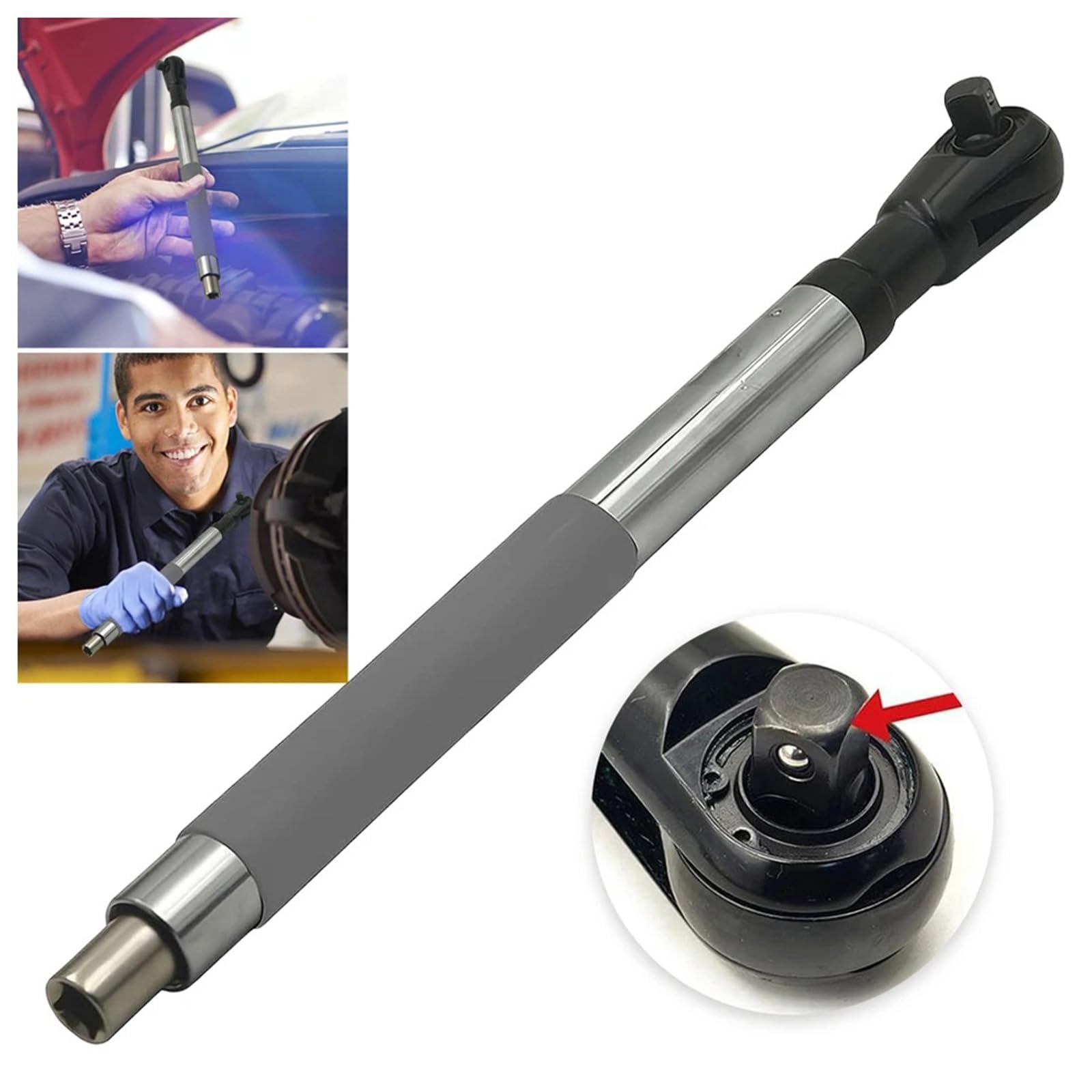 Chiave a cricchetto elettrica e manuale 2 in 1 per angoli di allineamento a quattro ruote in uno spazio delicato del telaio automobilistico in avanti e indietro