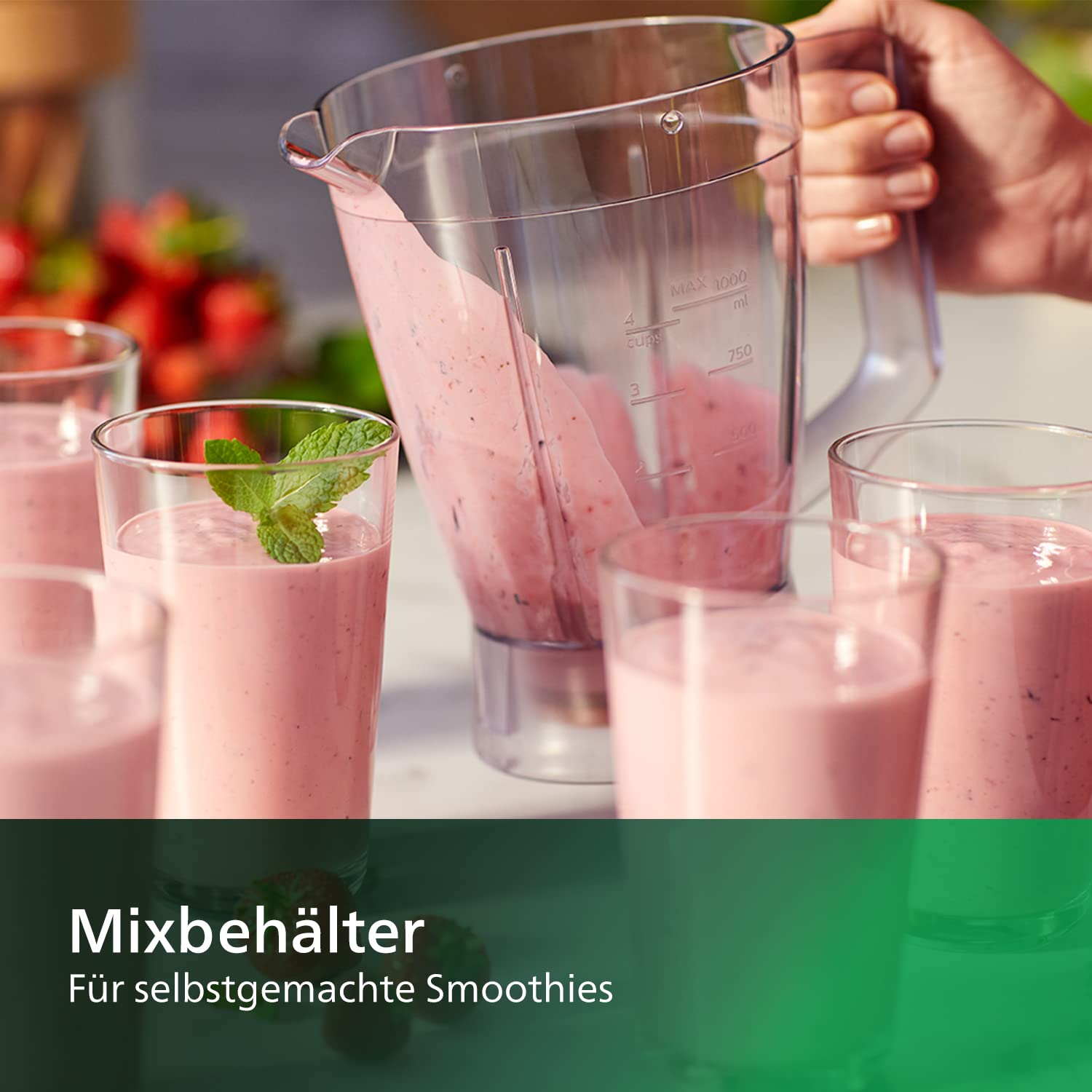 Philips Viva Collection Kompakte Küchenmaschine - Kompakt, 800W Motor, 29 Funktionen, PowerChop, 2-in-1 Scheibe, Zitruspresse, Einfacher Zusammenbau, 1,5L Schüssel (HR7510/10)