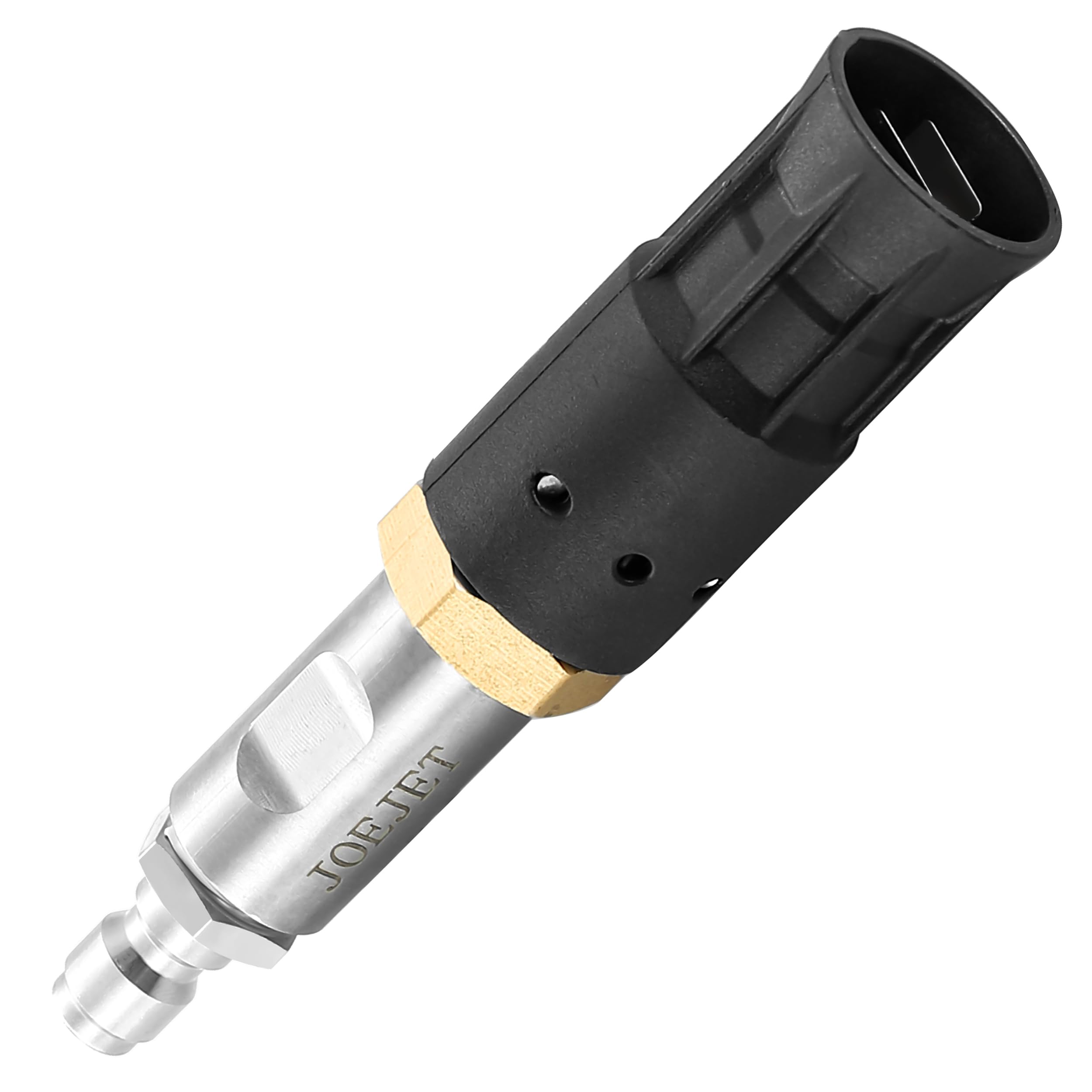 JOEJET Boquilla giratoria M5, boquilla de lavado suave ajustable hacia abajo con conexión rápida de 1/4 pulgadas, 3-7 GPM