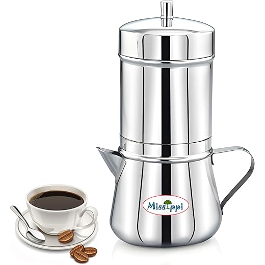 Missippi Stainless Steel 250 ml 2 in 1 Mocha Drip Coffee Mak