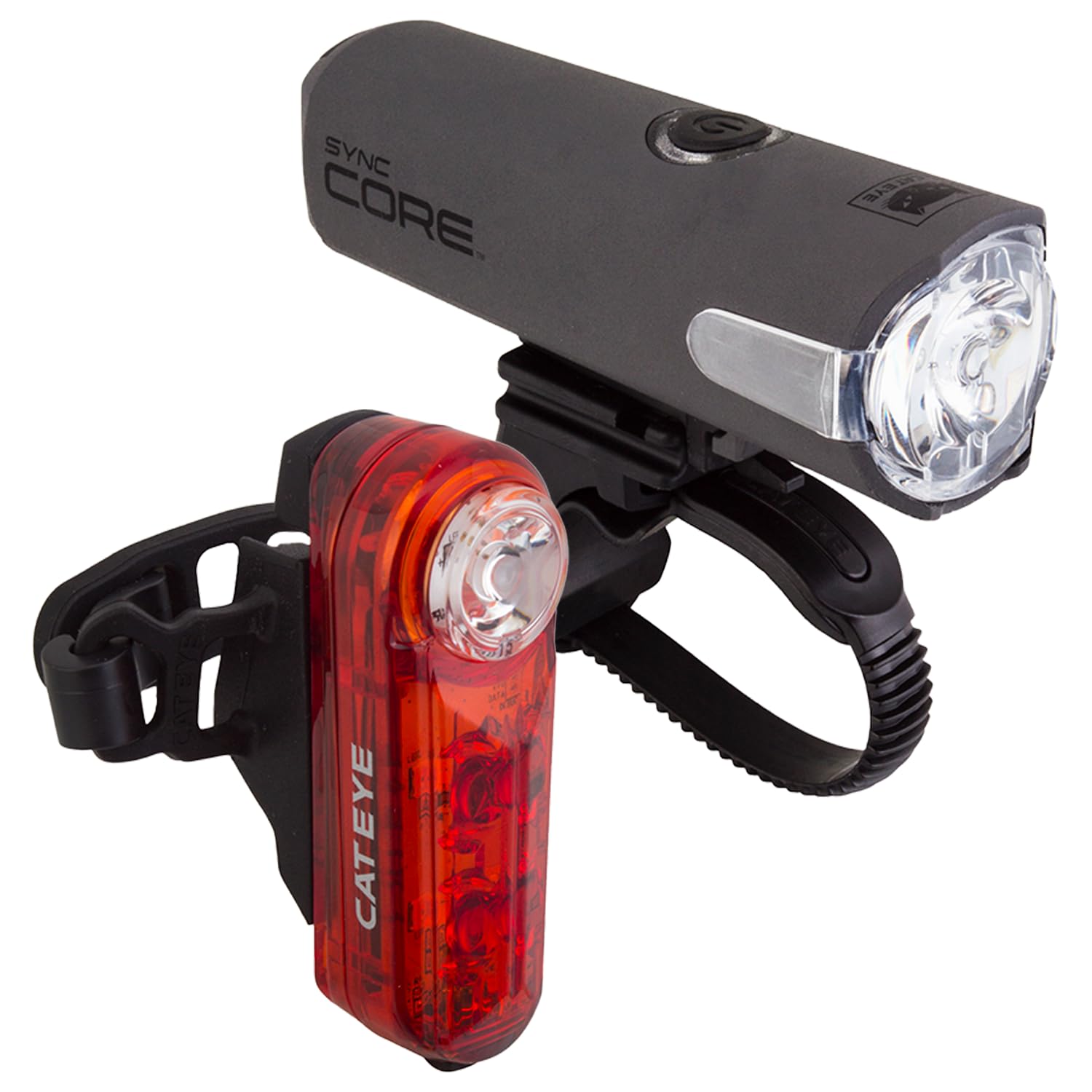 CATEYE SYNC USB Rechargeable Bike Safety Light System – SYNC Multiple LED Lights, Smartphone App Control, 360° Visibility, Wide-Angle OptiCube™ Lens, for Road, MTB, Urban, Gravel Cycling