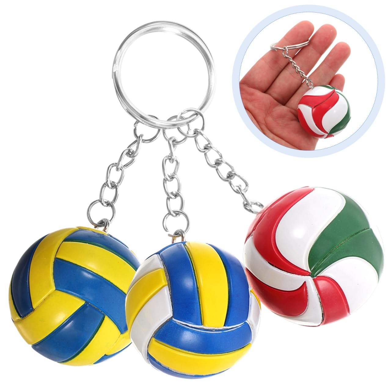 Healeved 3Er Set Volleyball Schlüsselanhänger Tragbarer Sportlicher Anhänger Für Taschen Rucksäcke Und Autoschlüssel Dekorative Multifunktions-Schlüsselbund Für Volleyballfans Und Partys