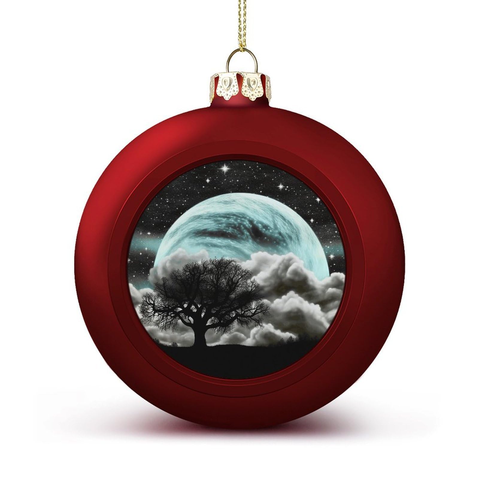 Boule de Noël en plastique incassable haute finition noire